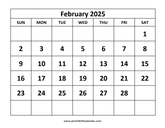 February 2025 Calendar